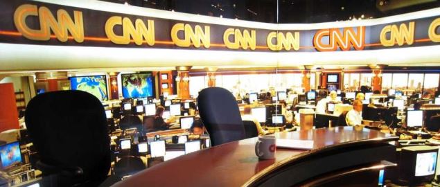 CNN newsroom from 2009