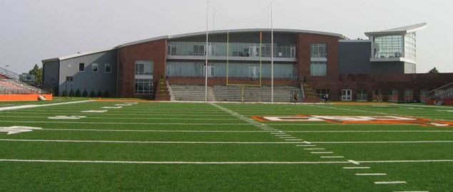 Bowling Green's Football Stadium from the end zone.