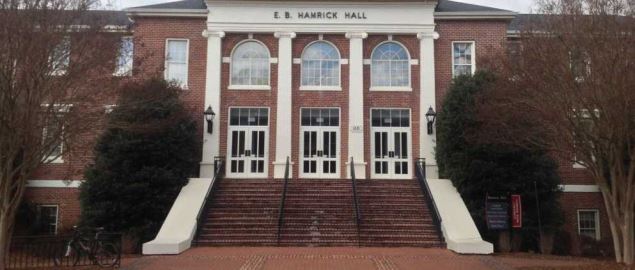 E. B. Hamrick Hall on the campus of Gardner-Webb University.