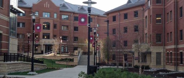 Rutgers University courtyard.