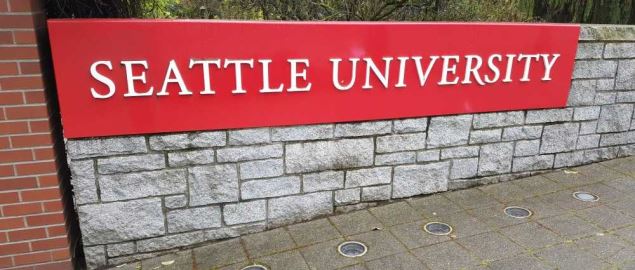 Seattle University's main entrance.
