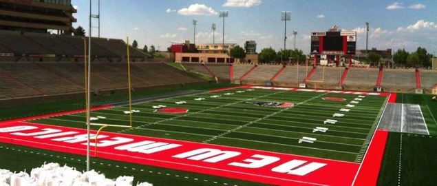 University Stadium of the University of New Mexico, home of the New Mexico Bowl.